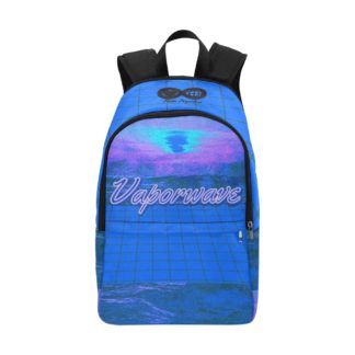 Neon blue purple turquoise vaporwave backpack